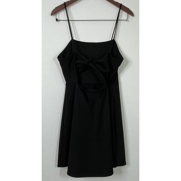 URBAN OUTFITTERS Black Tie-Back Flare‎ Summer Dress Size Large - Picture 4 of 10